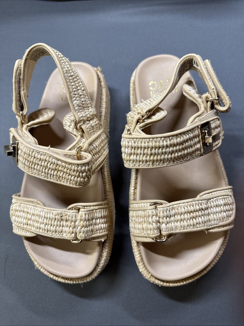 Madden NYC Raffia Platform Sandals Women’s Size 5